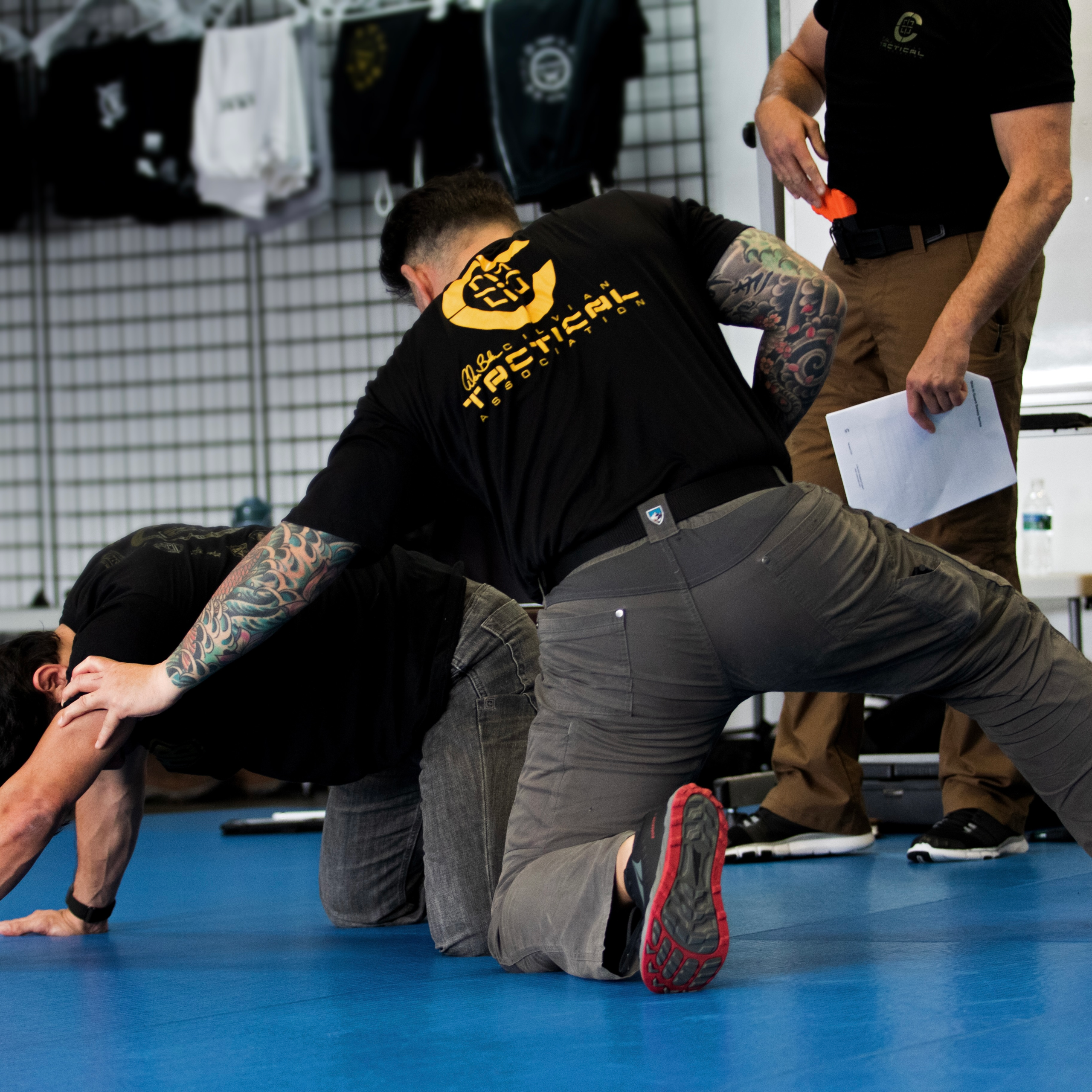 C-TAC training environment showing students working through structured self-protection material