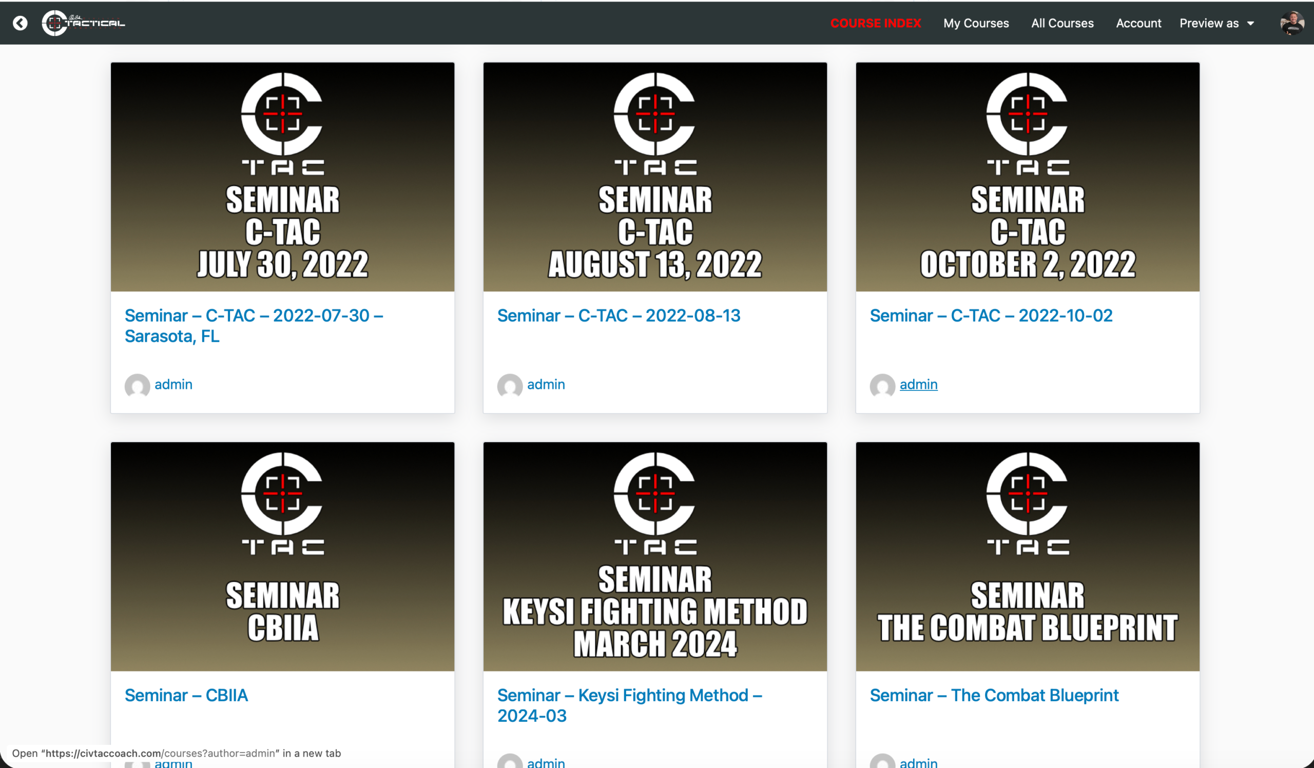 C-Tac Student University class blocks